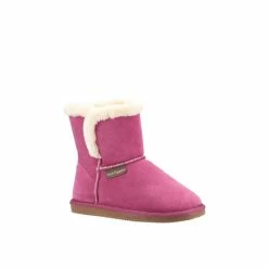 Hush Puppies 'Ashleigh' Suede And Faux Fur Bootie Slippers For Female
