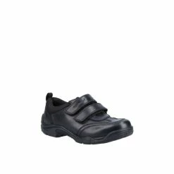 Hush Puppies Black &apos;Alec&apos; Senior Leather School Shoe For Male