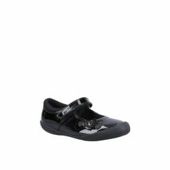 Hush Puppies Black &apos;Rosanna&apos; Infant Patent Leather School Shoe For Female
