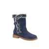 Hush Puppies Navy &apos;Macie&apos; Leather Mid Boot For Female