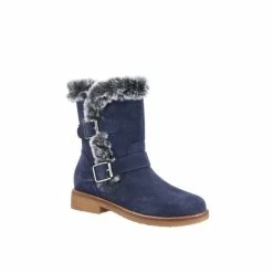 Hush Puppies Navy &apos;Macie&apos; Leather Mid Boot For Female