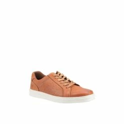 Hush Puppies &apos;Mason&apos; Smooth Leather Lace Trainers For Male