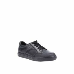 Hush Puppies &apos;Shawn Junior&apos; Leather Trainers For Male