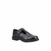 Hush Puppies Black &apos;Paloma&apos; Junior Leather School Shoe For Female