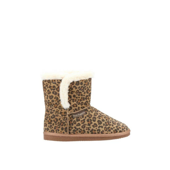 Hush Puppies 'Ashleigh' Suede And Faux Fur Bootie Slippers For Female - Image 4