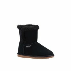 Hush Puppies &apos;Ashleigh&apos; Suede And Faux Fur Bootie Slippers For Female